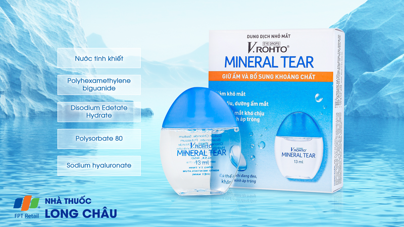 Dung dịch nhỏ mắt V.Rohto Mineral Tear hỗ trợ dưỡng ẩm, bổ sung khoáng chất 13ml 1