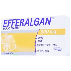 Thuốc đặt trực tràng Efferalgan 300mg UPSA SAS giảm đau, hạ sốt (10 viên)