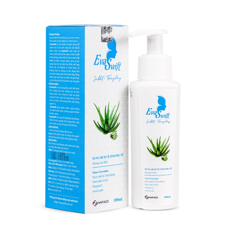 Dung dịch vệ sinh phụ nữ Evaswift 100ml - Hương Lô Hội (Chai 100ml)