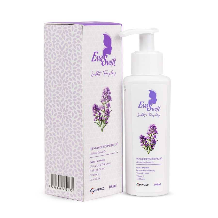 Dung dịch vệ sinh phụ nữ Evaswift 100ml - Hương Hoa Lavender (Chai 100ml)