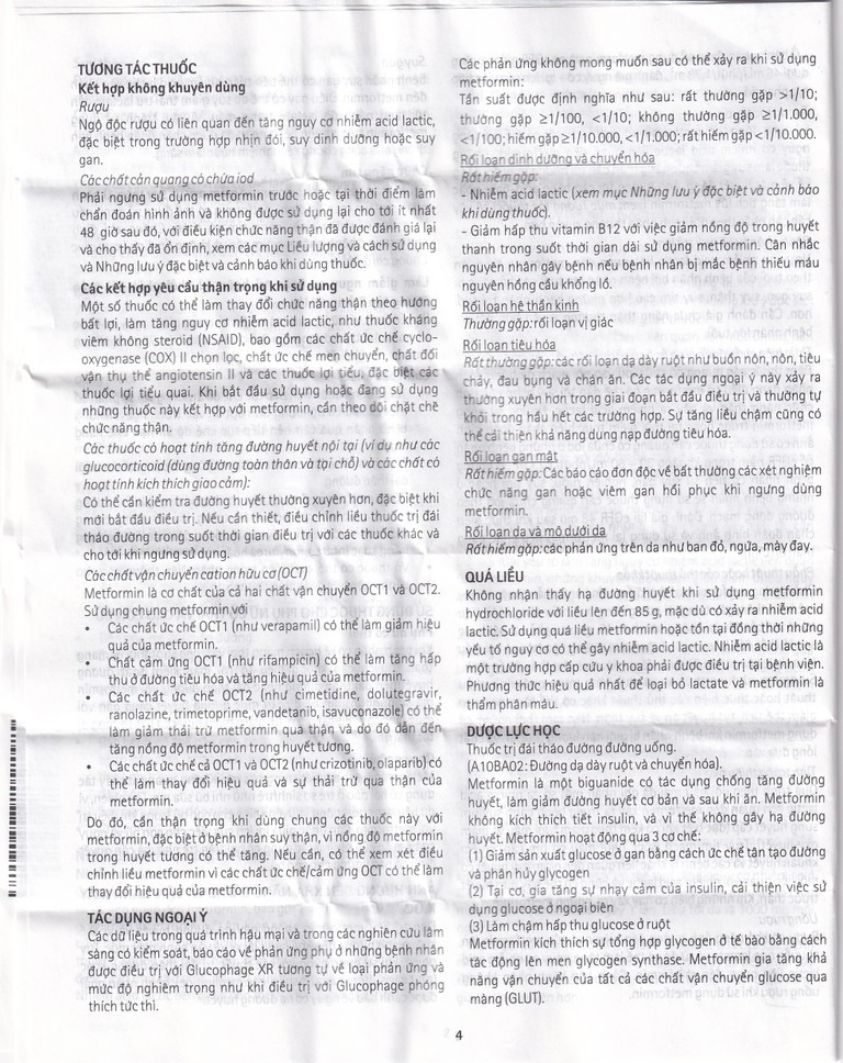 Thuốc Glucophage XR 750mg Merck điều trị tiểu đường típ 2 (2 vỉ x 15 viên)