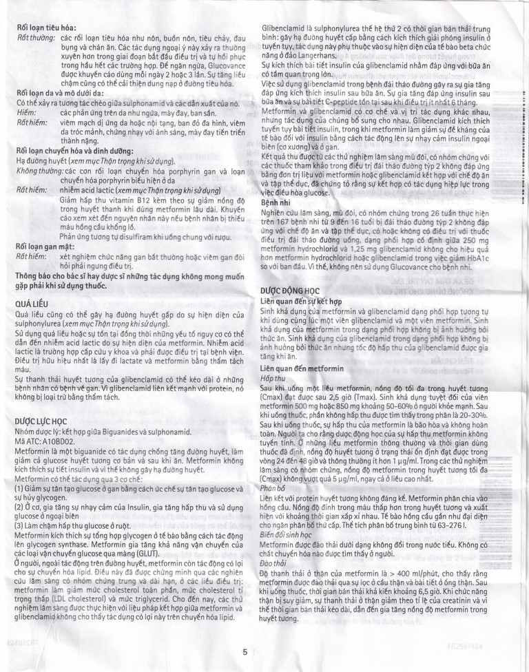 Thuốc Glucovance 500mg/5mg Merck điều trị bệnh đái tháo đường típ 2 (2 vỉ x 15 viên)