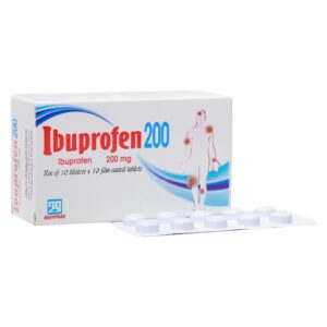 Thuốc Ibuprofen 200 Nadyphar giảm đau, kháng viêm thống kinh, nhức đầu, đau răng, viêm khớp (10 vỉ x 10 viên)