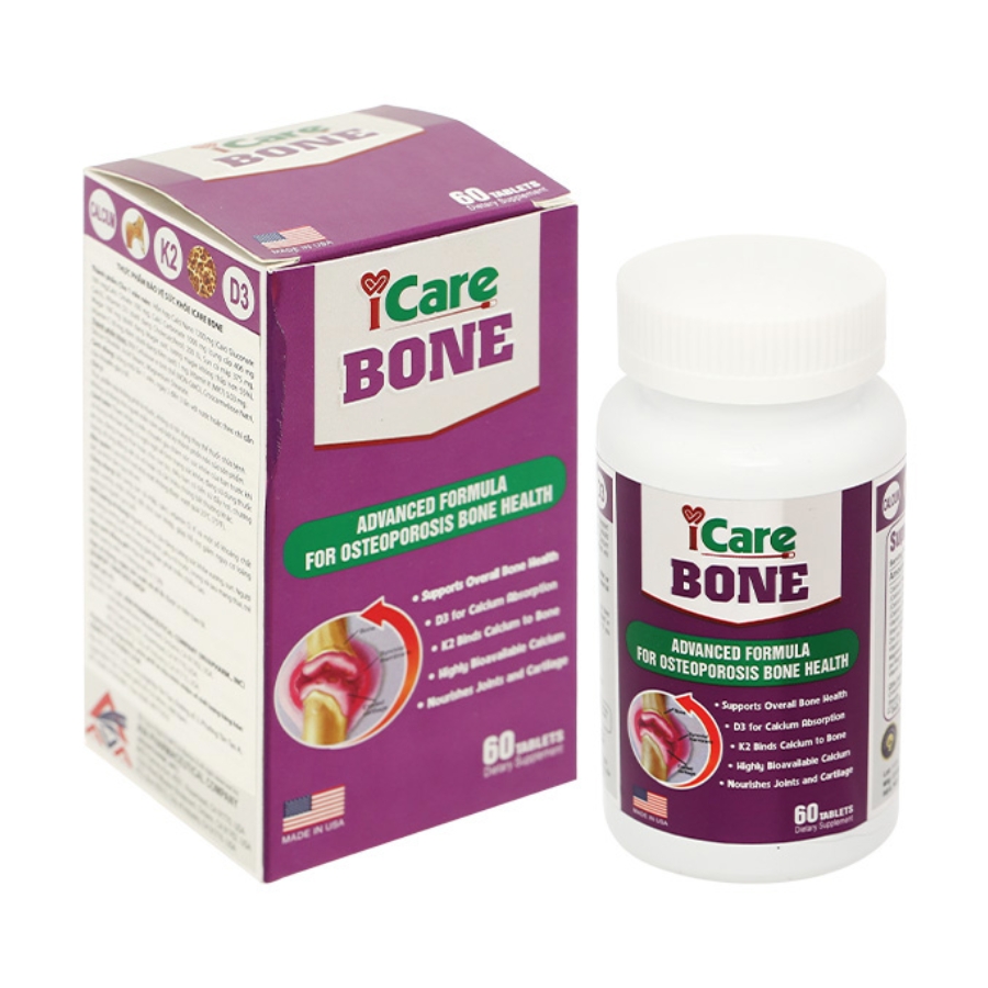 Icare Bone bổ sung Canxi và Vitamin D cho xương chắc khỏe