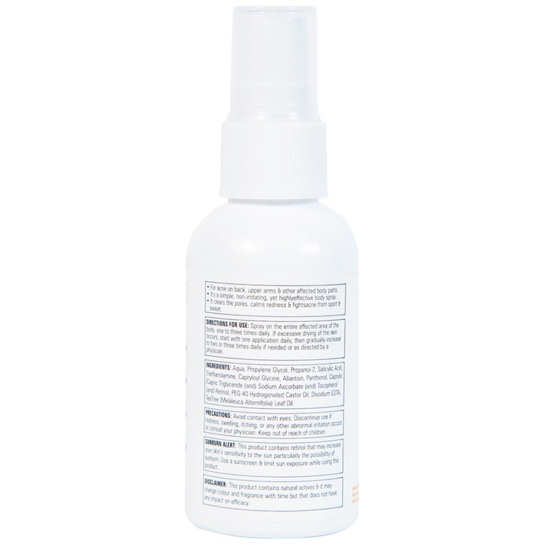 Xịt mụn Fixderma Salyzap giảm mụn trên lưng và toàn thân, kiểm soát dầu (50ml)