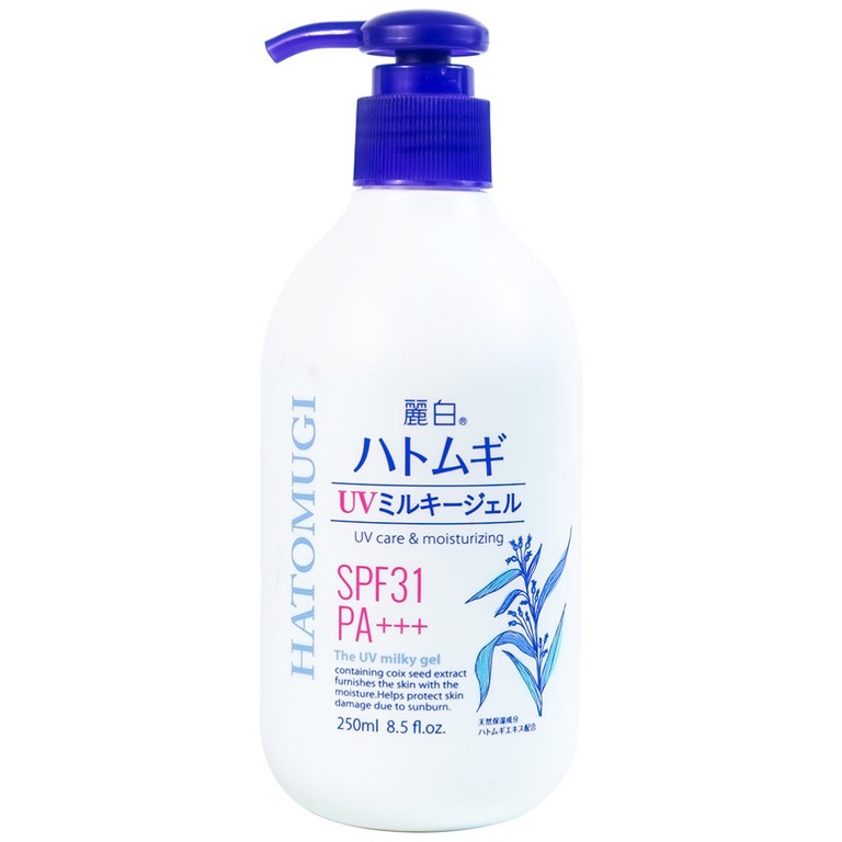 Gel dưỡng thể chống nắng Reihaku Hatomugi SPF31 PA+++ dưỡng ẩm, làm sáng da (250ml)