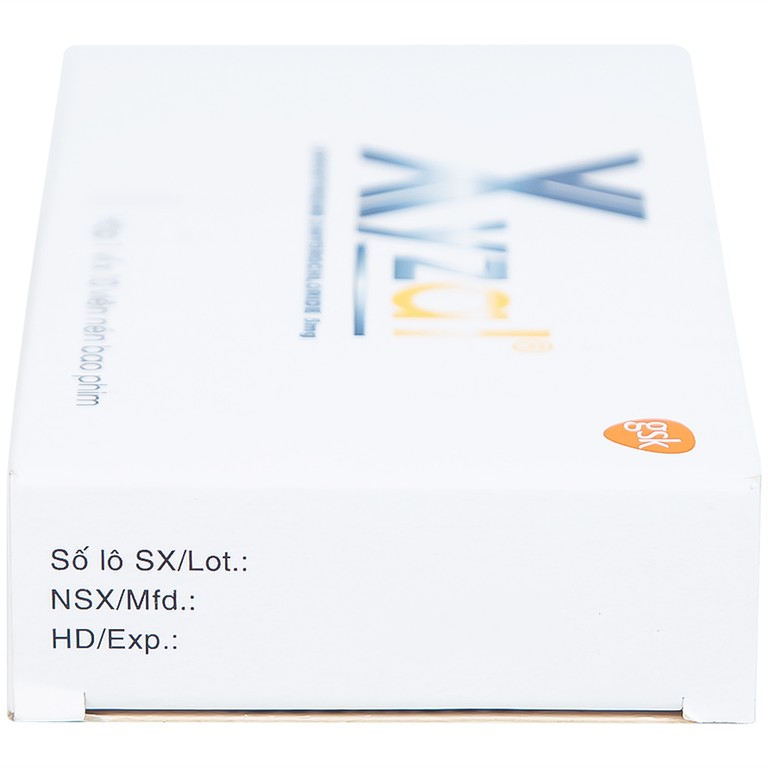 Thuốc Xyzal 5mg GSK điều trị triệu chứng viêm mũi dị ứng theo mùa (1 vỉ x 10 viên)