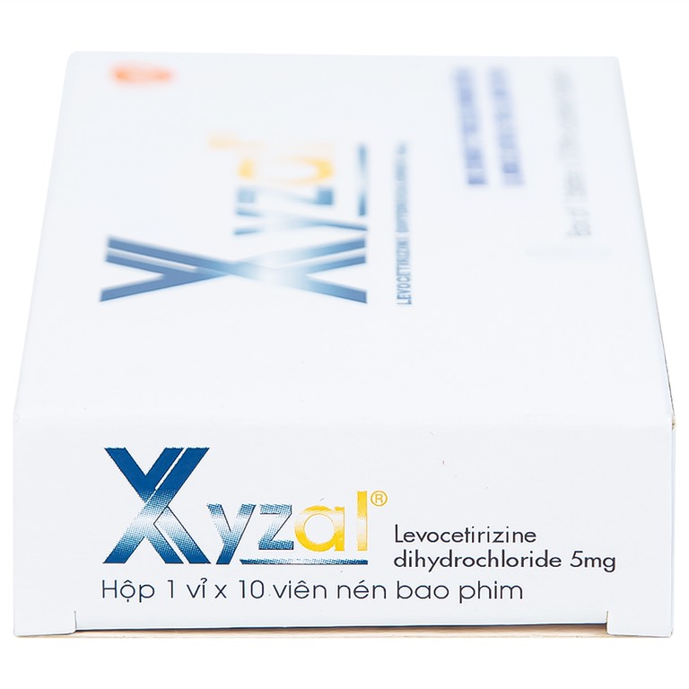 Thuốc Xyzal 5mg GSK điều trị triệu chứng viêm mũi dị ứng theo mùa (1 vỉ x 10 viên)
