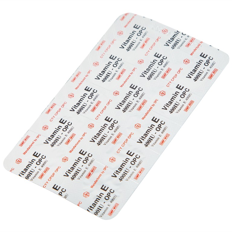 Thuốc Vitamin E 400IU OPC hỗ trợ điều trị thiếu Vitamin E (4 vỉ x 10 viên)