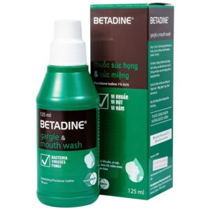 Thuốc súc họng, súc miệng Betadine Gargle and Mouthwash điều trị viêm và nhiễm khuẩn miệng, họng (125ml)