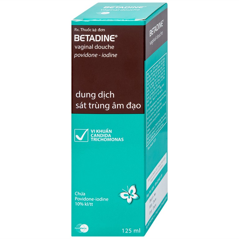 Dung dịch sát trùng âm đạo Betadine điều trị nhiễm trùng âm đạo (125ml)