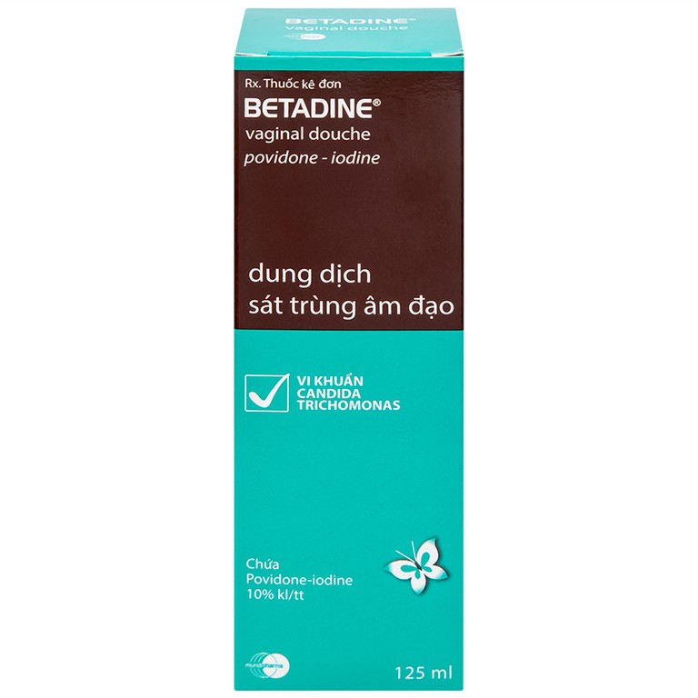 Dung dịch sát trùng âm đạo Betadine điều trị nhiễm trùng âm đạo (125ml)
