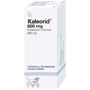 Viên nén Kaleorid 600mg LEO phòng ngừa và điều trị giảm kali huyết (3 vỉ x 10 viên)