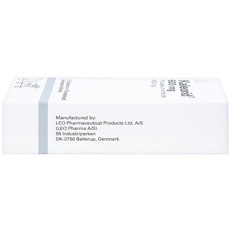 Viên nén Kaleorid 600mg LEO phòng ngừa và điều trị giảm kali huyết (3 vỉ x 10 viên)