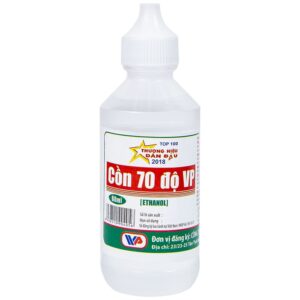 Cồn trắng 70 độ Vĩnh Phúc trắng hỗ trợ sát trùng vết thương (60ml)