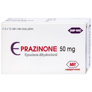 Thuốc Eprazinone 50mg Mebiphar điều trị viêm phế quản, suy hô hấp mạn tính (30 viên)