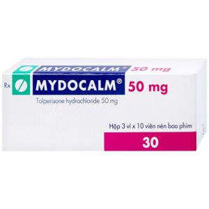 Viên nén Mydocalm 50mg Gedeon điều trị triệu chứng co cứng cơ sau đột quỵ (3 vỉ x 10 viên)