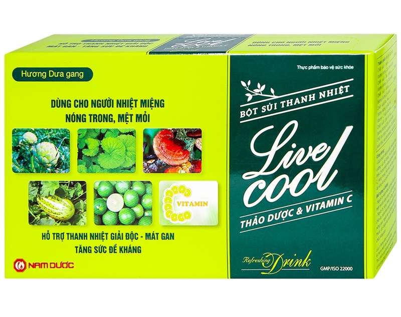 Bột sủi Livecool Nam Dược hương dưa gang 1