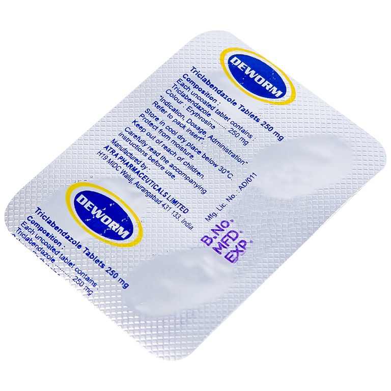 Thuốc Deworm AtraZeneca điều trị bệnh sán lá gan lớn, sán lá phổi (4 viên)