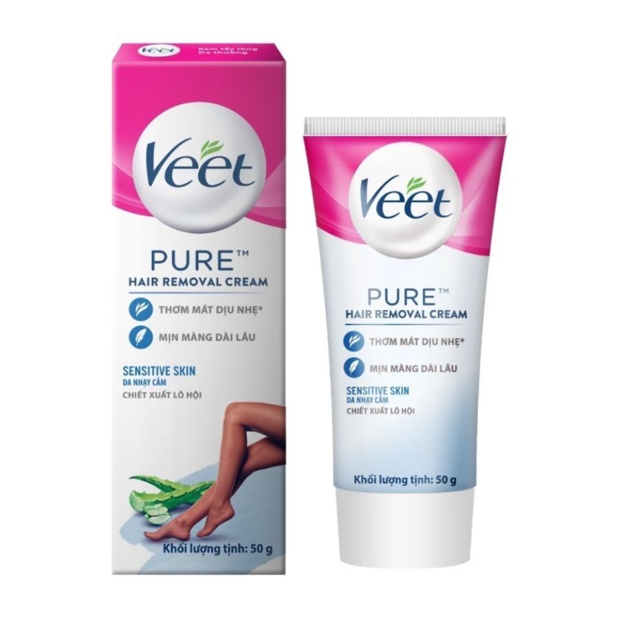 Kem Tẩy Lông Veet Pure Hair Removal Cream cho da nhạy cảm 50g