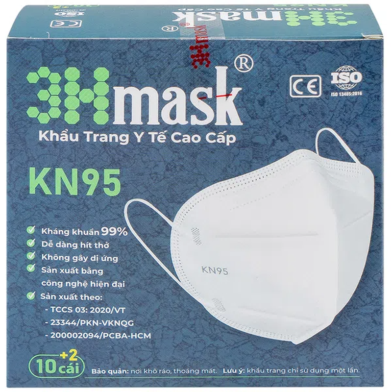 Khẩu trang y tế cao cấp Vĩnh Tiến KN95 3Hmask (12 cái) 1