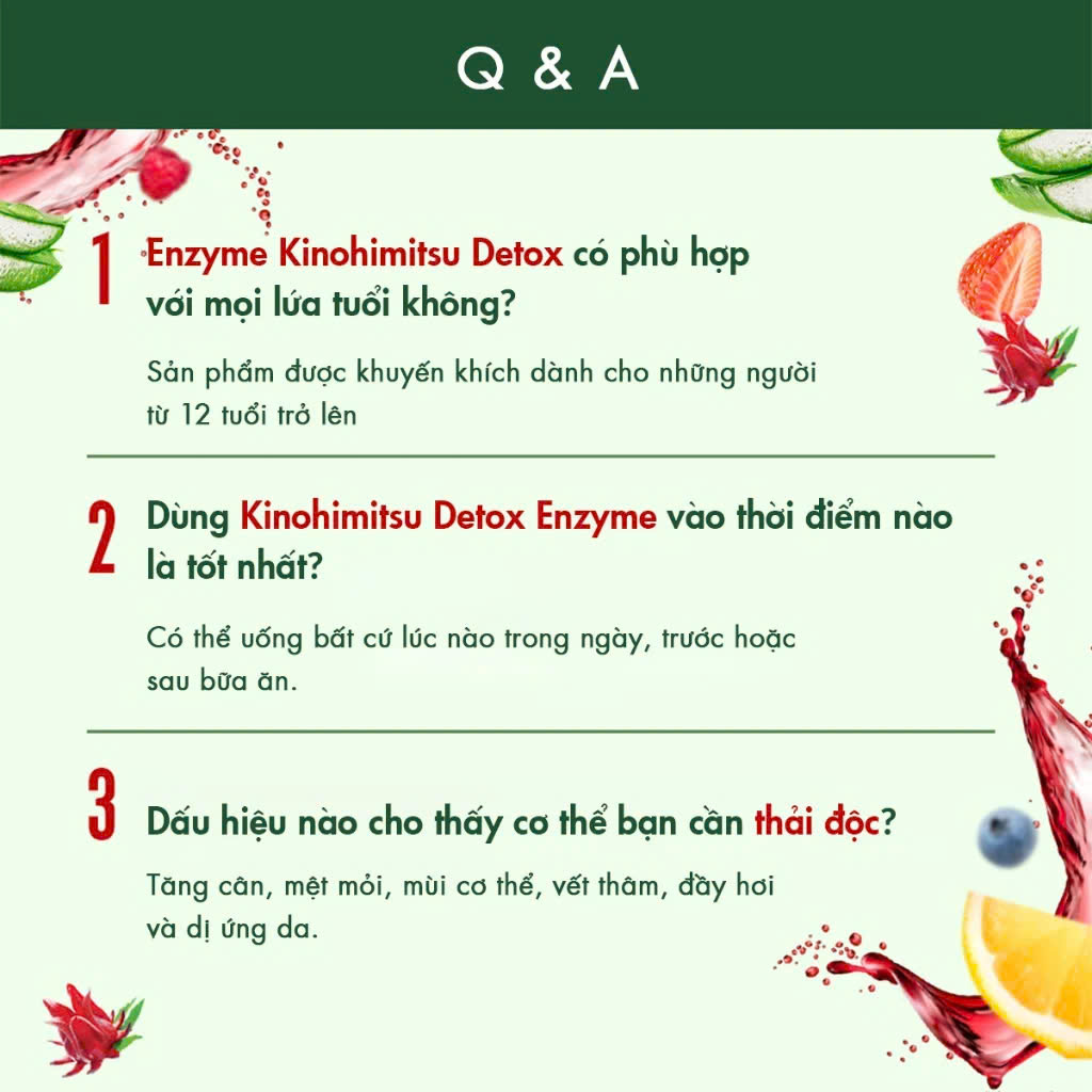 Sử dụng Bột uống Kinohimitsu Detox Enzyme sau bữa ăn