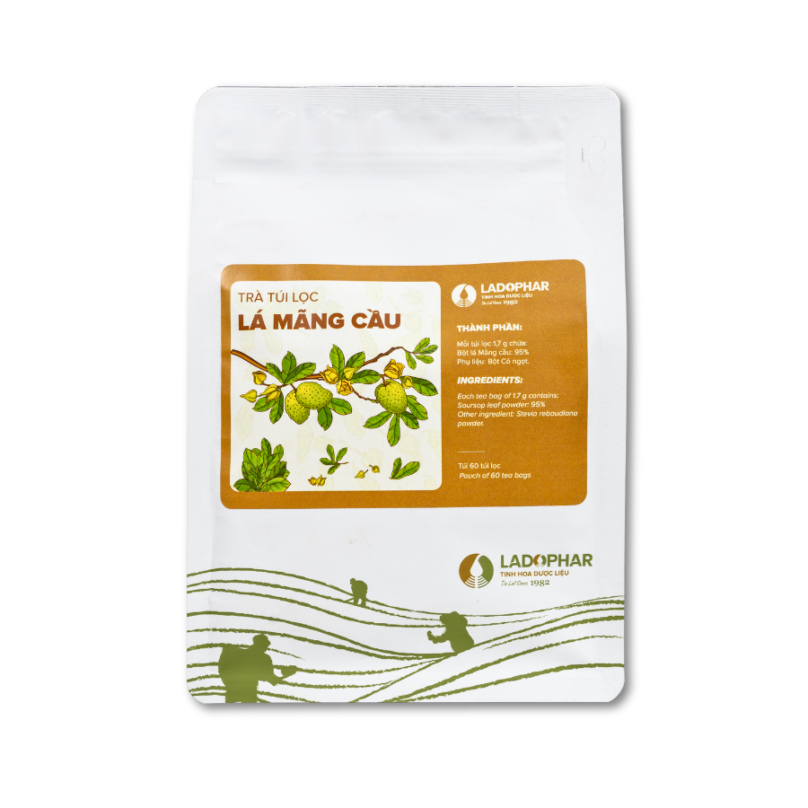 Lado Tea Trà Túi Lọc Lá Mãng Cầu (Túi 60 gói)