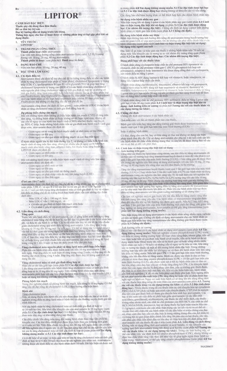 Thuốc Lipitor 10mg Viatris điều trị tăng cholesterol toàn phần (3 vỉ x 10 viên)