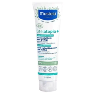 Kem dưỡng ẩm Stelatopia+ Lipid-Replenishing Mustela 150ml làm dịu ngứa cho da khô, da chàm của trẻ sơ sinh
