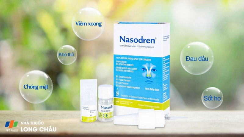 Xịt mũi giảm nhanh viêm xoang viêm mũi Nasodren