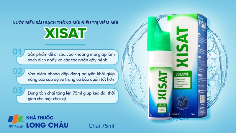 Xịt viêm mũi nước muối biển sâu Xisat 2