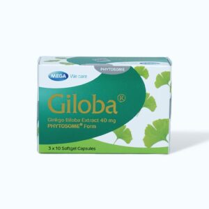 Viên nang Giloba 40mg điều trị suy tuần hoàn não (3 vỉ x 10 viên)