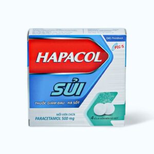 Viên nén sủi bọt Hapacol 500mg điều trị các triệu chứng đau và hạ sốt (4 vỉ x 4 viên)