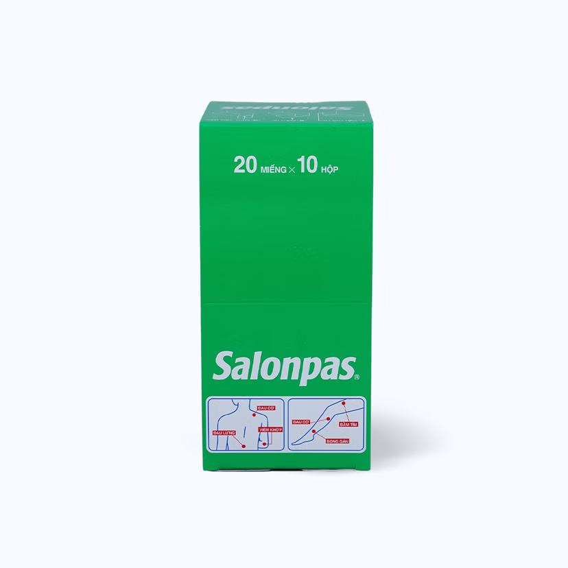 Cao dán Salonpas (10 H.nhỏx 20 miếng) - Giảm đau nhanh, kháng viêm tại chỗ