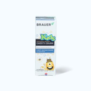 Siro BRAUER Kids Manuka Honey Chesty Cough tăng cường đề kháng, giảm ho cho trẻ từ 2 tuổi (100ml)