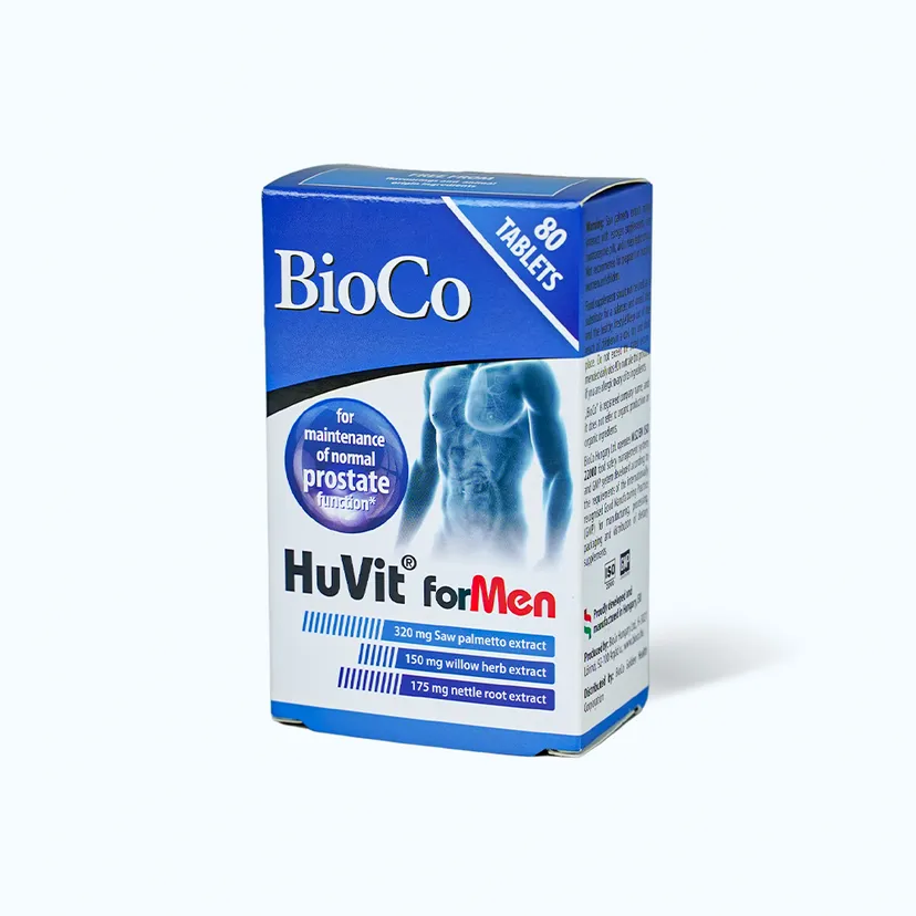 Thực phẩm bảo vệ sức khỏe Bioco Huvit Hỗ Trợ chức năng Tuyến Tiền Liệt (4 Vỉ x 20 Viên)