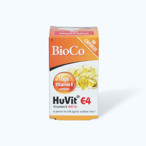 Viên uống Bioco Huvit E4 hỗ trợ bổ sung vitamin E cho cơ thể (Hộp 60 viên)