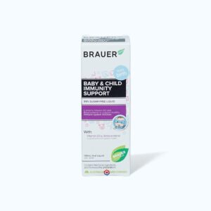Siro BRAUER Baby & Child Immunity Support hỗ trợ tăng sức đề kháng & hấp thu canxi cho trẻ (100ml)