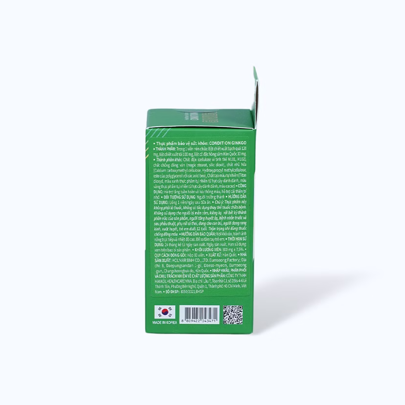 Thực phẩm bảo vệ sức khỏe CONDITION GINKGO (Hộp 60 viên)