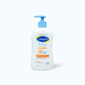 Sữa tắm gội toàn thân Cetaphil Baby 2in1 Organic Calendula dịu nhẹ làm sạch da bé(Chai 400ml)