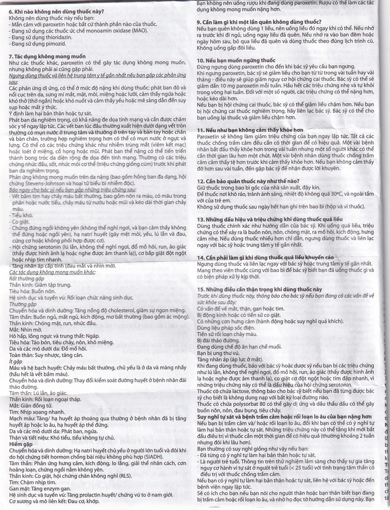 Viên nén Parokey 20mg DaViPharm điều trị trầm cảm, rối loạn ám ảnh cưỡng bức (3 vỉ x 10 viên)