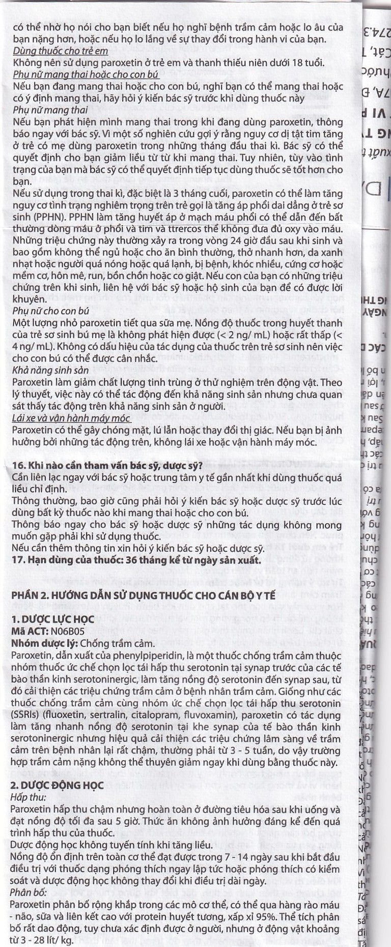 Viên nén Parokey 20mg DaViPharm điều trị trầm cảm, rối loạn ám ảnh cưỡng bức (3 vỉ x 10 viên)