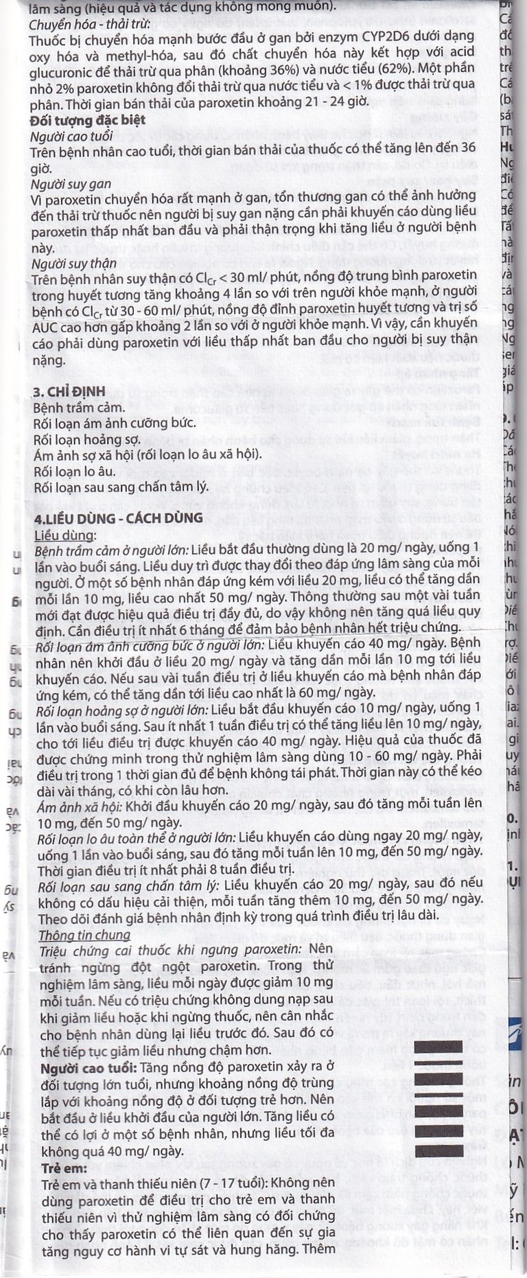 Viên nén Parokey 20mg DaViPharm điều trị trầm cảm, rối loạn ám ảnh cưỡng bức (3 vỉ x 10 viên)