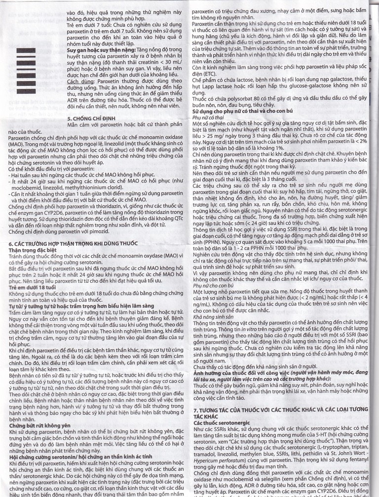 Viên nén Parokey 20mg DaViPharm điều trị trầm cảm, rối loạn ám ảnh cưỡng bức (3 vỉ x 10 viên)