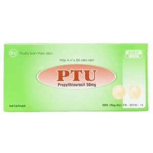 Thuốc PTU 50mg Hataphar điều trị bệnh Basedow nhẹ hoặc trung bình (4 vỉ x 25 viên)