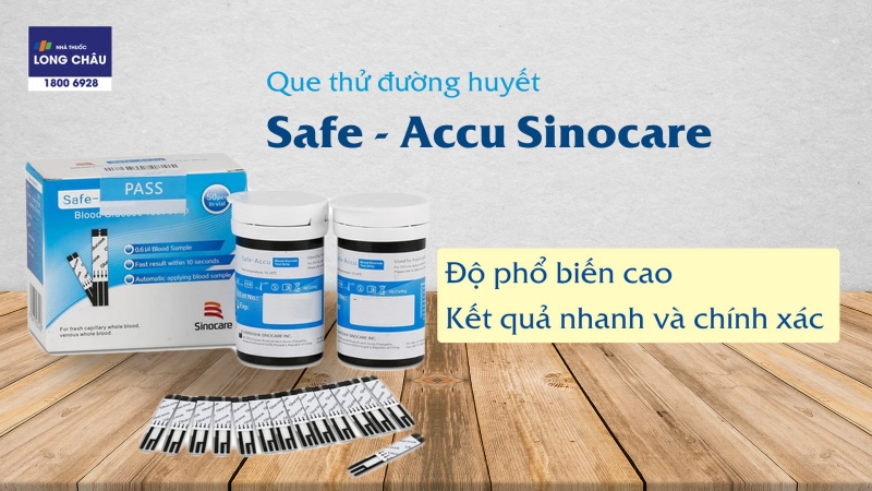 Que thử đường huyết Safe Accu Sinocare