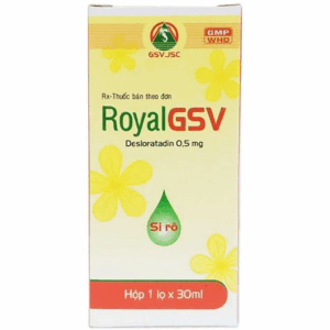 Thuốc RoyalGSV 30ml Hà Tây giảm triệu chứng viêm mũi dị ứng, ngứa, nổi mề đay mãn tính, trị ho