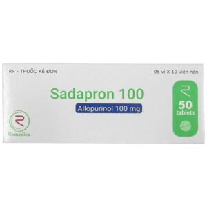Thuốc Sadapron 100 Remedica điều trị chứng tăng acid uric máu tiên phát, bệnh gout (5 vỉ x 10 viên)