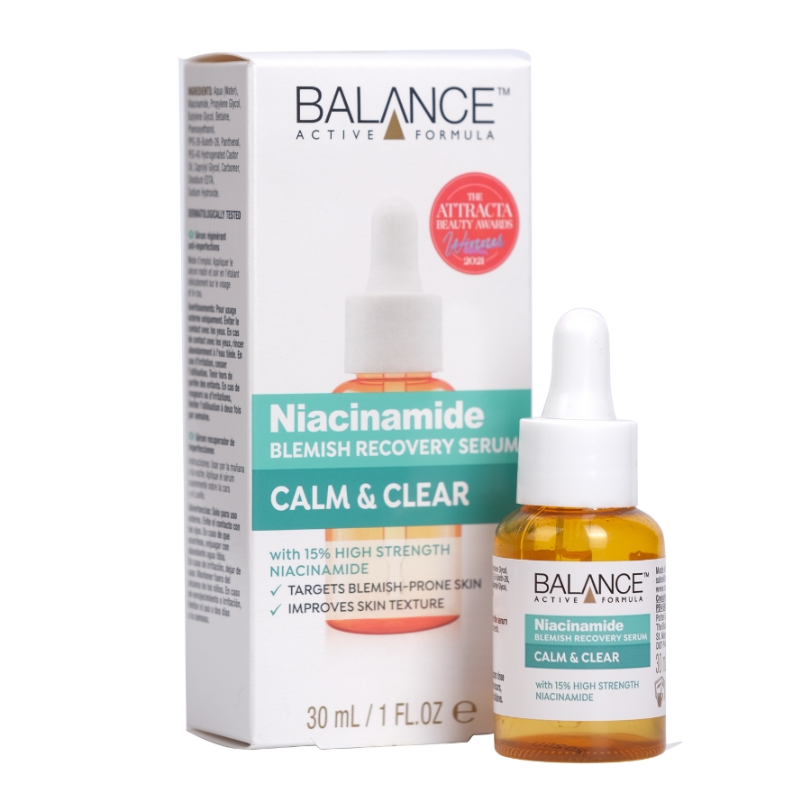 Serum Ngừa Mụn Mờ Thâm Balance Active Formula Niacinamide Blemish Recovery Serum 30ml