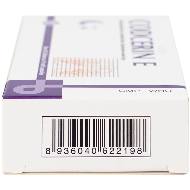 Thuốc Codcerin E Trường Thọ điều trị viêm phế quản, viêm họng, viêm phổi, ho do kích ứng (2 vỉ x 10 viên)